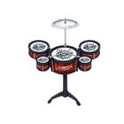 Mini Bateria Musical Infantil Com Baquetas Jazz Tambor Drum - Zein