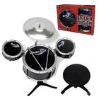 Mini Bateria Musical Infantil Dream Star Com Banco E Baqueta