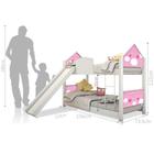 Mini Beliche Montessoriana Nuvem Rosa Escorregador Colchões