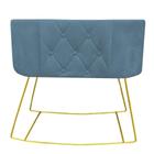 Mini Berço Aconchego com Balanço suede Azul Tiffany - D'Classe Decor