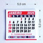 Mini blocos para ímã de geladeira - Calendário 2025, 5x5cm - 50 unidades