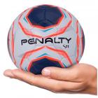 Mini Bola Penalty S11 - Branco/Azul e Laranja