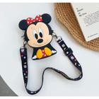 Mini Bolsa Porta Moeda Mickey Minnie Personagens Silicone Bolsa Alça