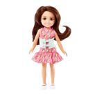 Mini Boneca Barbie Chelsea Vestido Rosa 13 cm Mattel - HKD90