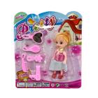 Mini Boneca c Vestidinho e Utensílios de Beleza - 24 Unidd