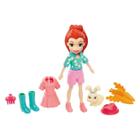 Mini Boneca Polly Pocket - Lila Pet c/ Acessórios - Mattel -
