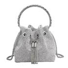 Mini bucket bag cravejado de diamantes, nicho design feminino - Wokex