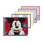 Mini Caderno Argolado Mickey com 80 folhas 2 Argolas folhas coloridas 4 cores + Refil 80 folhas