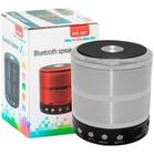 Mini Caixa De Som Bluetooth Portátil Speaker Ws-887 -Prata