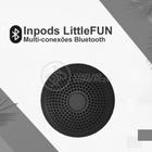 Mini Caixa De Som Inpods Wireless Speaker Potente Little Fun Tws Portátil Bluetooth V5 Preto - DRAIK