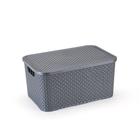 Mini Caixa Organizadora com Tampa Rattan 3,5L