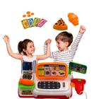 Mini Caixa Registradora Infantil Com Luz E Som Menina Máquina Criança Supermercado Acessórios Completa Cartão Interativa