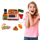Mini Caixa Registradora Infantil Com Luz E Som Mercado Máquina Criança Supermercado Educativo Lojinha Cartão Interativa
