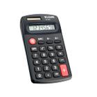 Mini calculadora de bolso 08 dígitos elgin pequena compacta e portátil preto