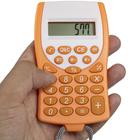 Mini calculadora portátil colorida com cordão para bolso escolar escritorio