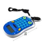 Mini calculadora pratica modelo portátil de bolso com cordão