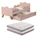 Mini Cama Angel Nuvem Com Auxiliar + 02 Colchões