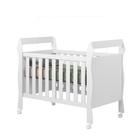 Mini Cama Berço MDF Quarto Bebe Grade de Proteção C/Rodízios