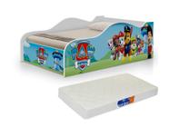 Mini Cama Carro Juvenil patrulha canina com Colchão probel