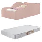 Mini Cama Carro Juvenil Rosa P/ Meninas mais Colchão