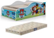 mini cama carro patrulha canina infantil + colchão probel - Frausto