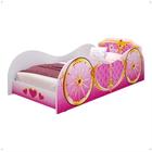 Mini Cama Infantil Carruagem Montessoriana MDF Lateral Grade Proteção Decoração Quarto Feminino Tema Princesa Unicórnio Menina - RPM