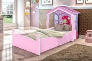 Mini Cama Infantil Casa Moranguinho 100% MDF J&A - Rosa