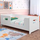 Mini Cama Infantil Com Grade Proteção Montessoriana Quarto Lateral e estrado reforçado juvenil Menina Menino Princesa