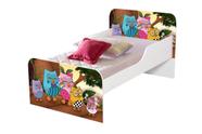 Mini Cama Infantil MDF com adesivo de personagens para Meninas