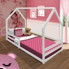 Mini Cama Infantil Montessori Em Madeira Maciça Branco Bella Shop Jm