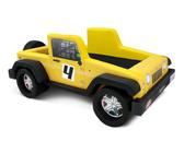 Mini Cama Jeep Hally com rodas embutida - cor amarela