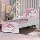 Mini Cama Unicónio Rosa Com Colchão