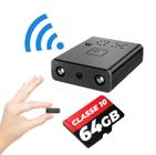 Mini Câmera Escondida XD-2 Wifi + Memória 64GB Micro Filmadora Segurança Visão Noturna Full HD - CLICK