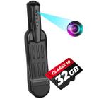 Mini Câmera Secreta Caneta + 32GB Filmadora Full Hd 1080p Plug Bolso T18 Filmadora Visão Noturna