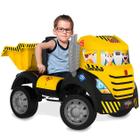 Mini Caminhao Pedal Infantil Brutus Construtor Bandeirante Amarelo com Caçamba