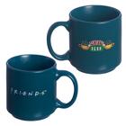 Mini Caneca Friends Central Perk Empilhável Porcelana Azul 100ML Oficial WB