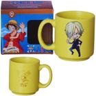 Mini Caneca Sanji Café Expresso Empilhável Cerâmica 100ML Oficial One Piece - Zona Criativa