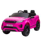 Mini Carro Elétrico Infantil Criança 12V Land Rover Evoque Controle Remoto Rosa Brinqway BW-128RS