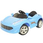 Mini Carro Elétrico Infantil Criança 6V com Controle Remoto Azul Brinqway BW-097VAZ Bivolt