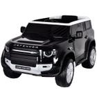 Mini Carro Elétrico Infantil Land Rover Defender Bateria 12V Preto Motorizado Importway Bw-271pt