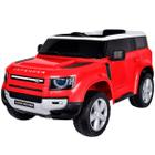 Mini Carro Elétrico Infantil Land Rover Defender Bateria 12V Vermelho Motorizado Importway Bw-271vm