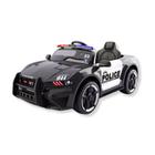 Mini carro eletrico policia 12v preto - importway