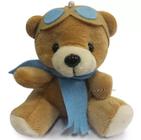 Mini Chaveiro Urso Aviador Baby 10cm - Lembrancinha - Unidade - PELUCIAS&CIA