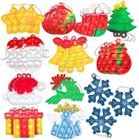 Mini Chaveiros Pop de Natal DZLUSJ - 36 Unidades - Brinquedo Fidget