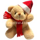 Mini Chaveiros Urso Noel Marrom Pelúcia 13cm Natal - JG de 03pçs - PELUCIAS&CIA