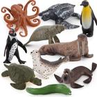 Mini conjunto de bonecos de animais marinhos do Ocean Sea, 10 unidades para crianças