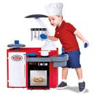 Mini Cozinha Infantil Azul E Vermelho Pequeno Chef