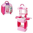 Mini Cozinha Infantil Rosa Maleta De Brinquedo Bag Kitchen