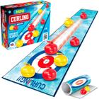 Mini Curling Jogo De Mesa Infantil Conjunto Completo 6 Bolas Tabuleiro 90cm - Paki Toys