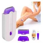 Mini Depilador Elétrico Aparador Pelos Corporal Feminino Branco Bivolt